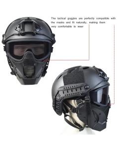 Máscara Táctica Hdlsina HL-09 con Casco y Gafas Antivaho 2