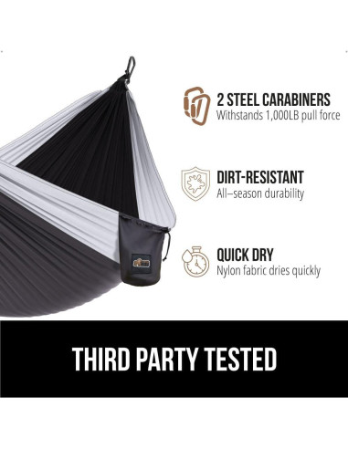 Hamaca Portátil Gorilla Grip 3,05x1,98m Soporta 226kg