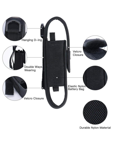 Funda para Linterna WUBEN C3-FU Nylon Ajustable 13.97cm