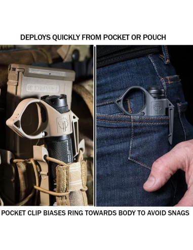 Anillo de linterna Thyrm SwitchBack DF Negro para SureFire