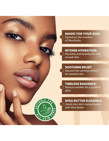 Manteca de Karité Cruda IVORY 450g - 100% Pura Natural Hidratante