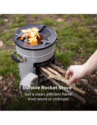 Estufa Cohete EcoZoom Versa Doble Combustible 6,44 kg