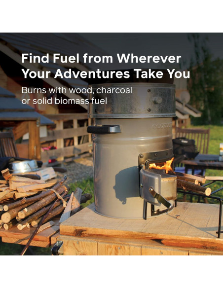 Estufa Cohete EcoZoom Versa Doble Combustible 6,44 kg