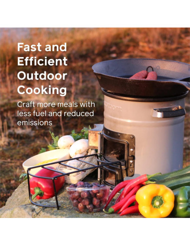 Estufa Cohete EcoZoom Versa Doble Combustible 6,44 kg