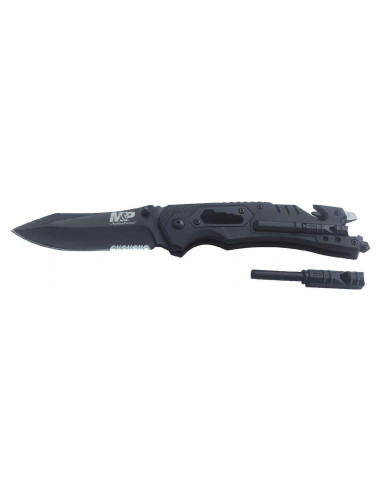 Cuchillo Plegable Smith & Wesson 21.6cm con Hoja Serrada