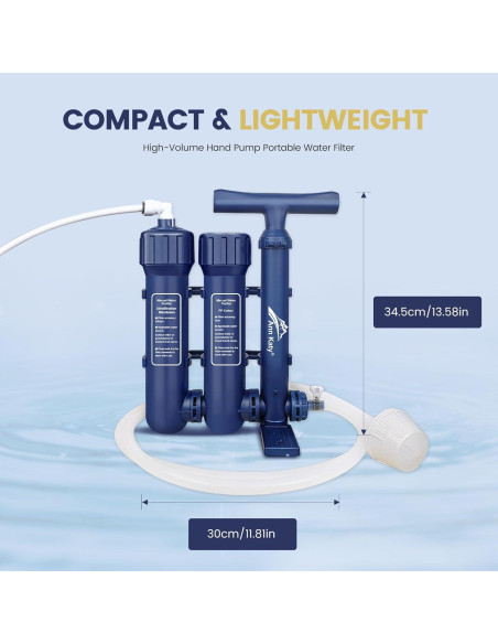 Purificador de Agua Portátil Ann Katy 3 Etapas 2kg Camping