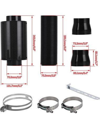 Kit de Admisión de Aire Frío PTNHZ 3" con Ventilador