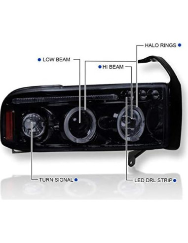 Faros Proyector Spec-D Tuning para Dodge RAM 1994-2001