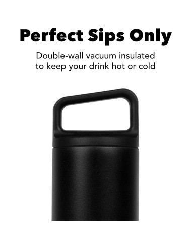 Botella de Agua Aislada MiiR 20oz Acero Inoxidable Negro