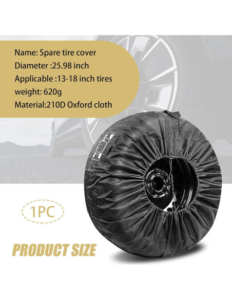 Protector de Neumáticos waswale S 66 cm Tela Oxford