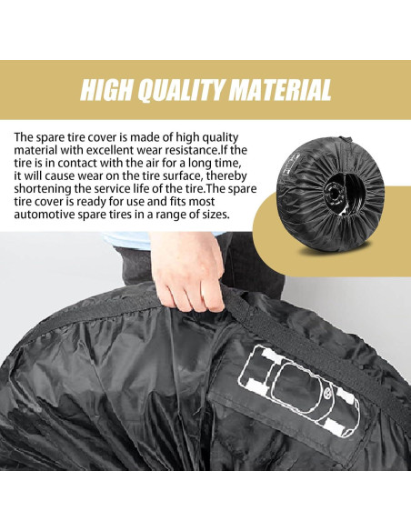 Protector de Neumáticos waswale S 66 cm Tela Oxford