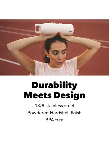 Botella de Agua Aislada MiiR 20oz Acero Inoxidable Negro