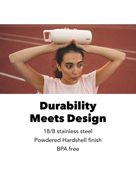 Botella de Agua Aislada MiiR 20oz Acero Inoxidable Negro