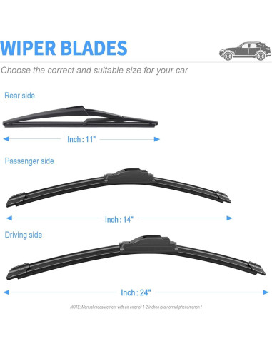 Limpiaparabrisas Gavimnal G para Fiat 500 2012-2019 (Juego 3)