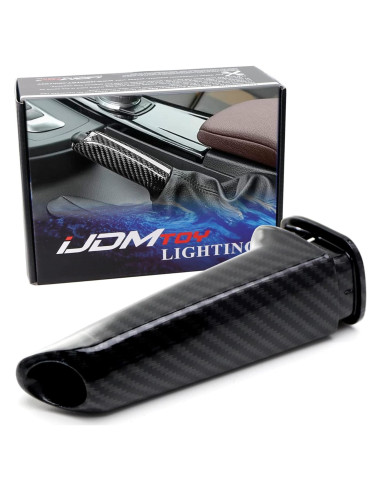 Mango de Freno de Mano iJDMTOY Fibra de Carbono ABS Compatible BMW