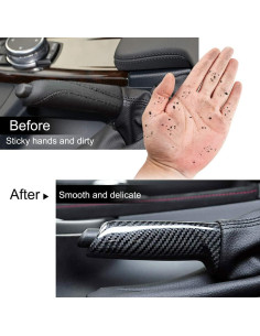 Mango de Freno de Mano iJDMTOY Fibra de Carbono ABS Compatible BMW 2