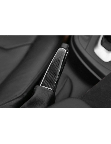 Mango de Freno de Mano iJDMTOY Fibra de Carbono ABS Compatible BMW