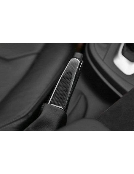 Mango de Freno de Mano iJDMTOY Fibra de Carbono ABS Compatible BMW