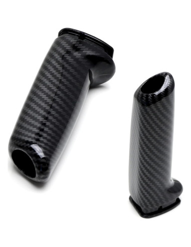 Mango de Freno de Mano iJDMTOY Fibra de Carbono ABS Compatible BMW