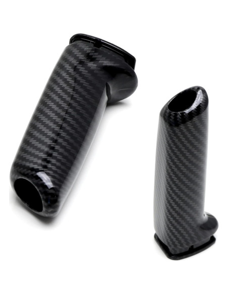 Mango de Freno de Mano iJDMTOY Fibra de Carbono ABS Compatible BMW