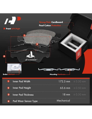 Discos de Freno Delanteros A-Premium + Pastillas Cerámicas