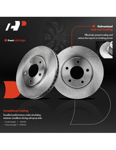 Discos de Freno Delanteros A-Premium + Pastillas Cerámicas