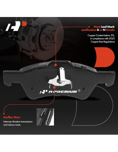 Discos de Freno Delanteros A-Premium + Pastillas Cerámicas