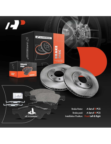 Discos de Freno Delanteros A-Premium + Pastillas Cerámicas