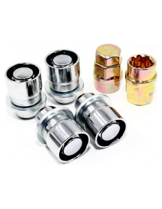 Juego de 4 Tuercas de Rueda Cromadas Veritek 12x1.5mm con Llaves