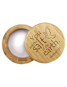 Caja de Sal de Bambú Totally Bamboo 170 g con Tapa Magnética