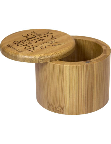 Caja de Sal de Bambú Totally Bamboo 170 g con Tapa Magnética