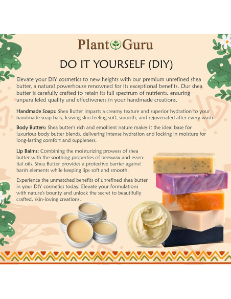 Manteca de Karité Cruda IVORY 450g - 100% Pura Natural Hidratante