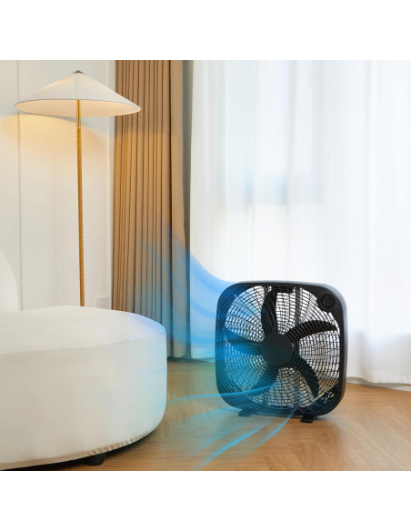 Ventilador de Caja Amazon Basics 20" 3 Velocidades Negro