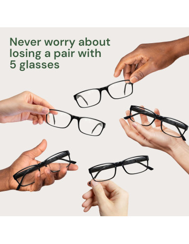 Gafas de lectura Gaoye 5 Pack Anti Luz Azul 2.5x