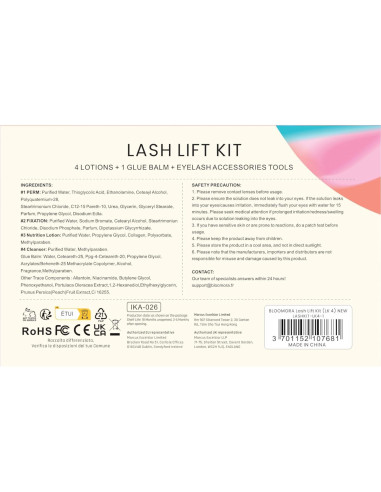 Kit de Elevación de Pestañas Bloomora - 15 Aplicaciones