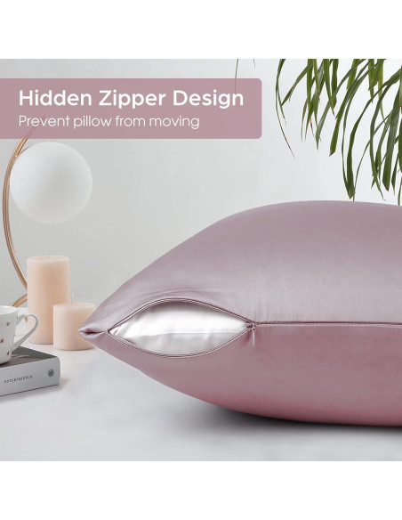 Funda de Almohada de Seda Veaken Estándar 50x66cm Albaricoque