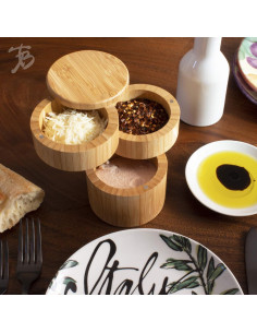 Cajón de Sal Triple Totally Bamboo 3 Niveles Magnético 2