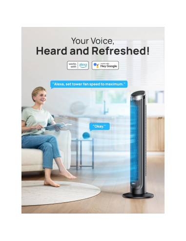 Ventilador de Torre Dreo Cruiser Pro T3 S 5 Velocidades 101,6 cm