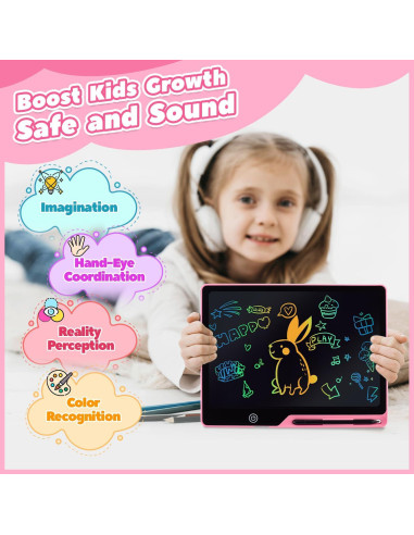Tableta de Escritura LCD Kinayue 33cm Rosa para Niños