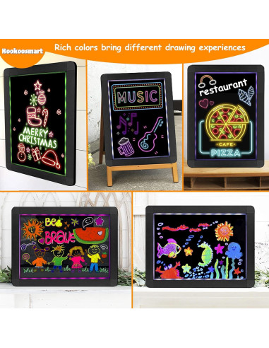 Tablero Mágico LED Kookoosmart 40x30 cm 18 Colores