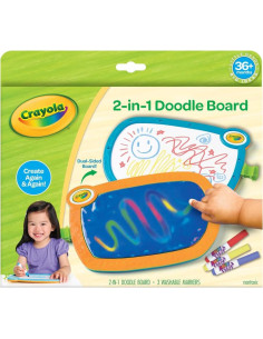 Pizarra Doodle 2-en-1 Crayola para Niños Pequeños, 3 Marcadores 2