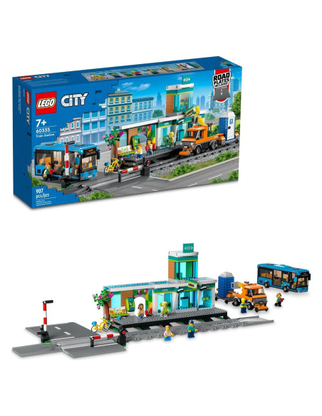 Set Estación de Tren LEGO City 60335 con Autobús y Camión