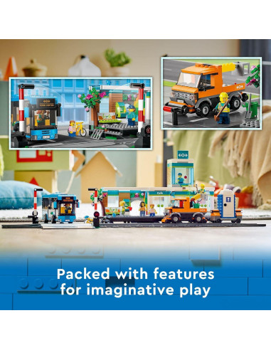 Set Estación de Tren LEGO City 60335 con Autobús y Camión