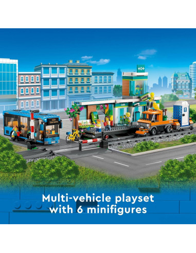 Set Estación de Tren LEGO City 60335 con Autobús y Camión