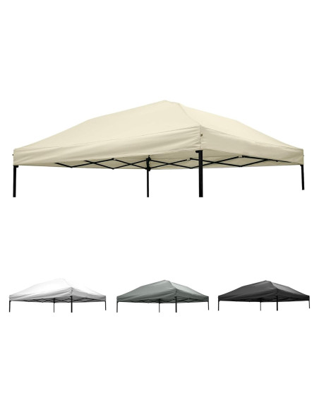 Cubierta de Toldo 3x3m Mejreiik Beige Resistente al Agua