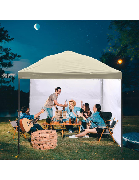 Cubierta de Toldo 3x3m Mejreiik Beige Resistente al Agua