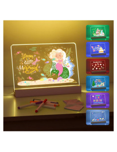 Tablero de Borrado en Seco LED Hzdyopk 30x20 cm 7 Colores