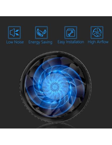 Ventilador de Conducto 4" Hon&Guan 130 CFM Control Velocidad