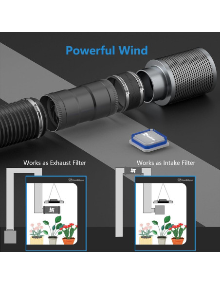 Ventilador de Conducto 4" Hon&Guan 130 CFM Control Velocidad