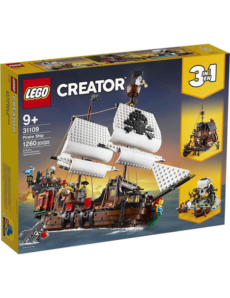 LEGO Creator 3 en 1 Barco Pirata 31109 con Minifiguras